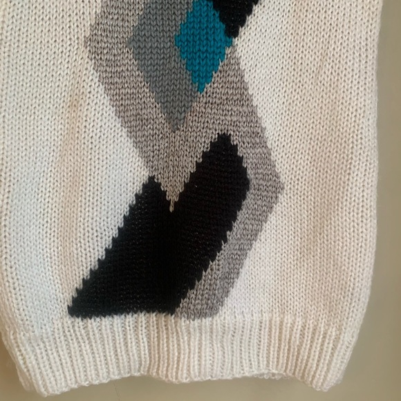 Vintage Country Craft Hand Knit Sweater Vest Women's 40 L? Retro 80's Glam Disco - Picture 3 of 5